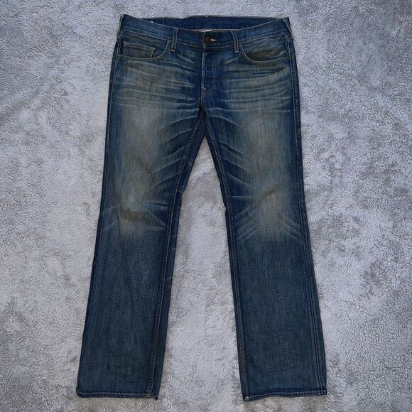 True Religion Men’s Bobby Snake Eye Straight Jeans Sad Gridiron 38X34 M24P61M65 - Picture 1 of 7